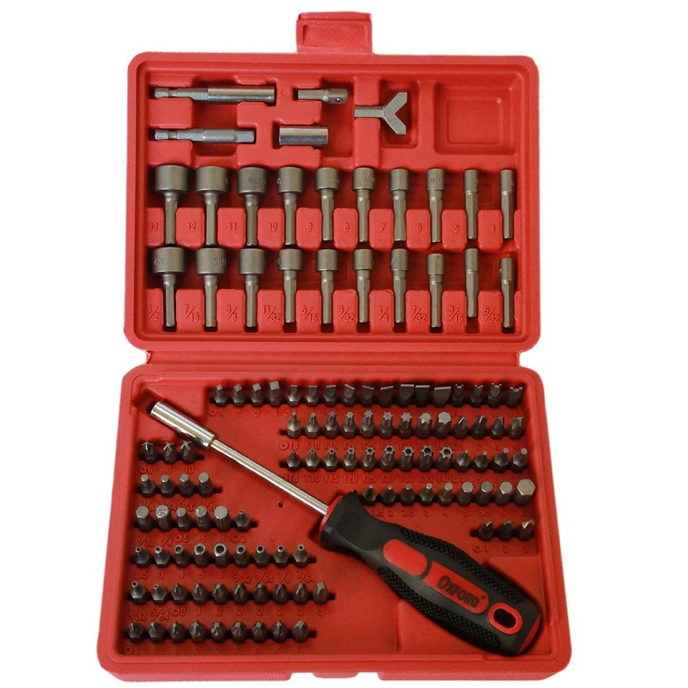 Trade Shop - Set Kit 122 Pz Inserti Cacciavite Giraite Con Prolunga Bussole Torx Valigetta -