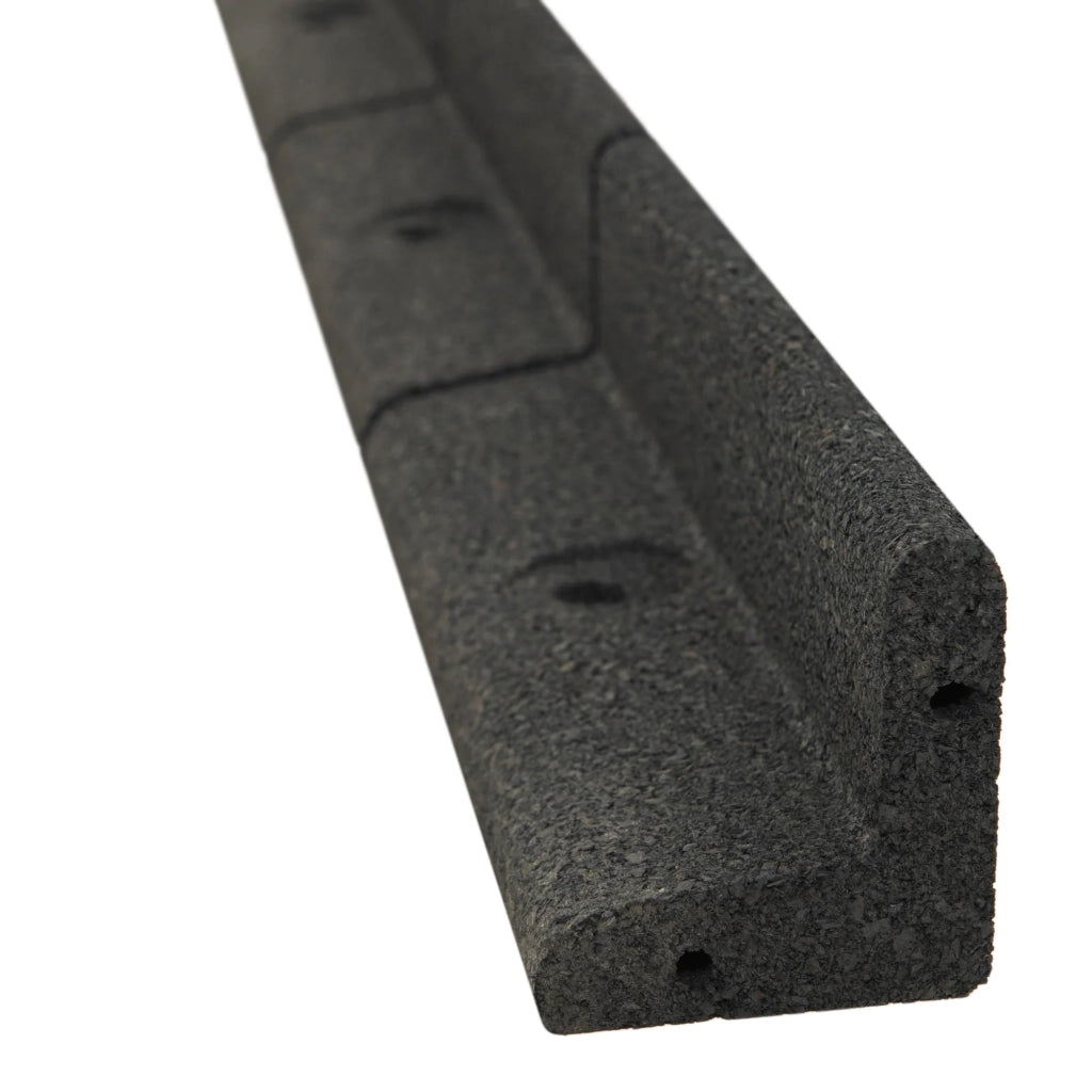 Bordura Flessibile da Giardino 36 x 1,2 m Grigio con Martello in Gomma