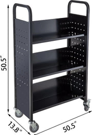 Cassettiere - 128,2x35x128,2cm - Carrelli per libri - Carrelli per libri