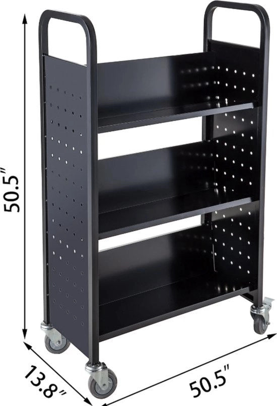 Cassettiere - 128,2x35x128,2cm - Carrelli per libri - Carrelli per libri