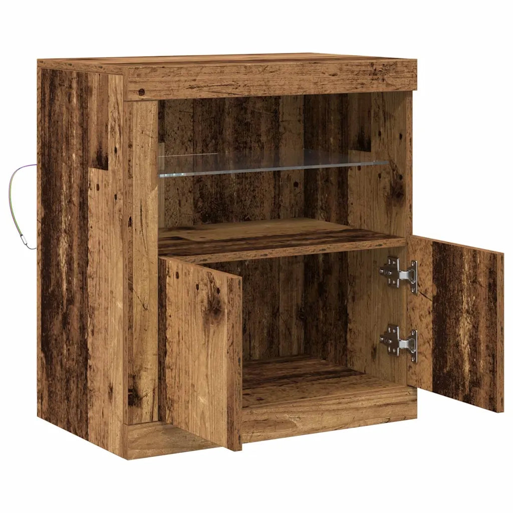 Madia LED Marrone 60,5 x 37 x 67 cm Legno multistrato 863012