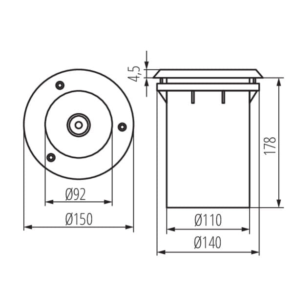 Faretto calpestabile Kanlux XARD 7195 E27 IP67 esterno