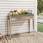 Fioriera da Giardino-Vaso da Esterno 100,5x40,5x90 cm Acciaio Zincato