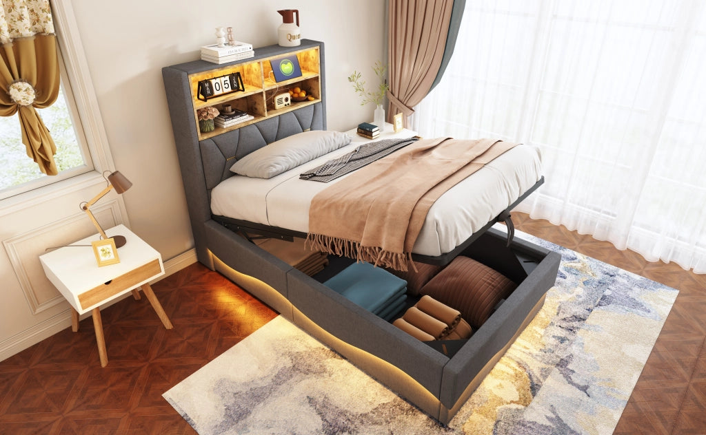 letto per bambini in ferro grigio 90 x 200 cm