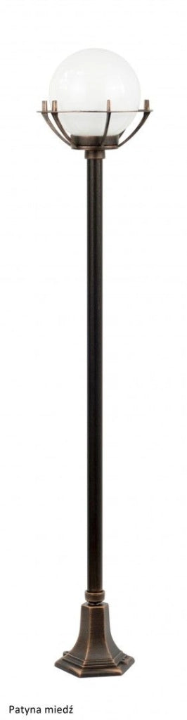 Lampione giardino 152cm sfera 20cm E27 nero IP43 SU-MA