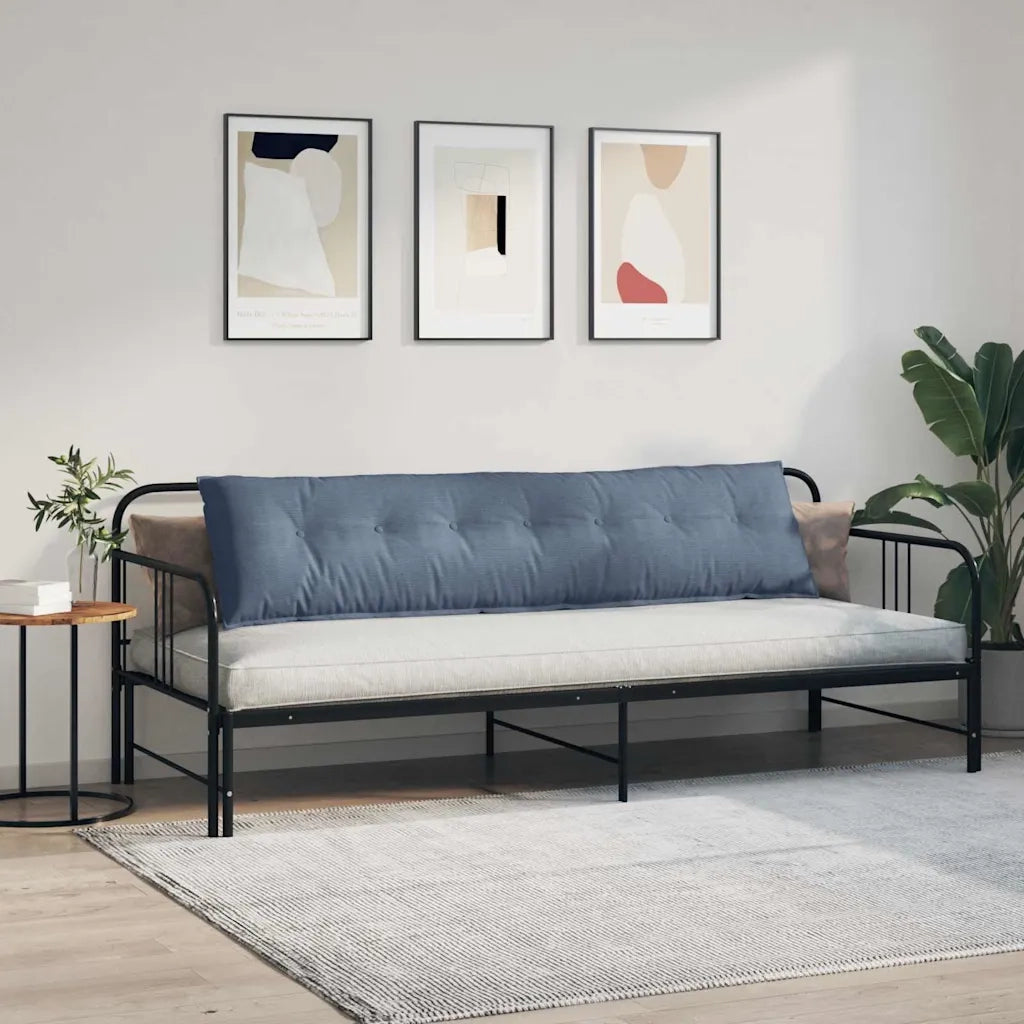 Cuscino per Schiena Blu 200 x 50 cm Tessuto in Cords 42014997
