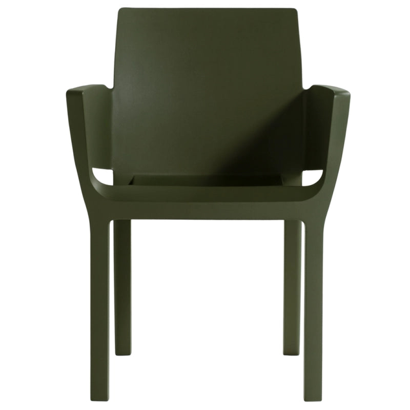 Lot de 4 chaises de jardin empilables EVELYN - Noir