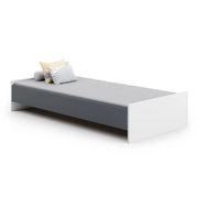 Letto singolo KARO 190x90 bianco e grigio per ragazzi