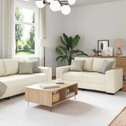 Divano 2 pcs Beige 221 x 80 x 82 cm Tessuto misto lino 3324688