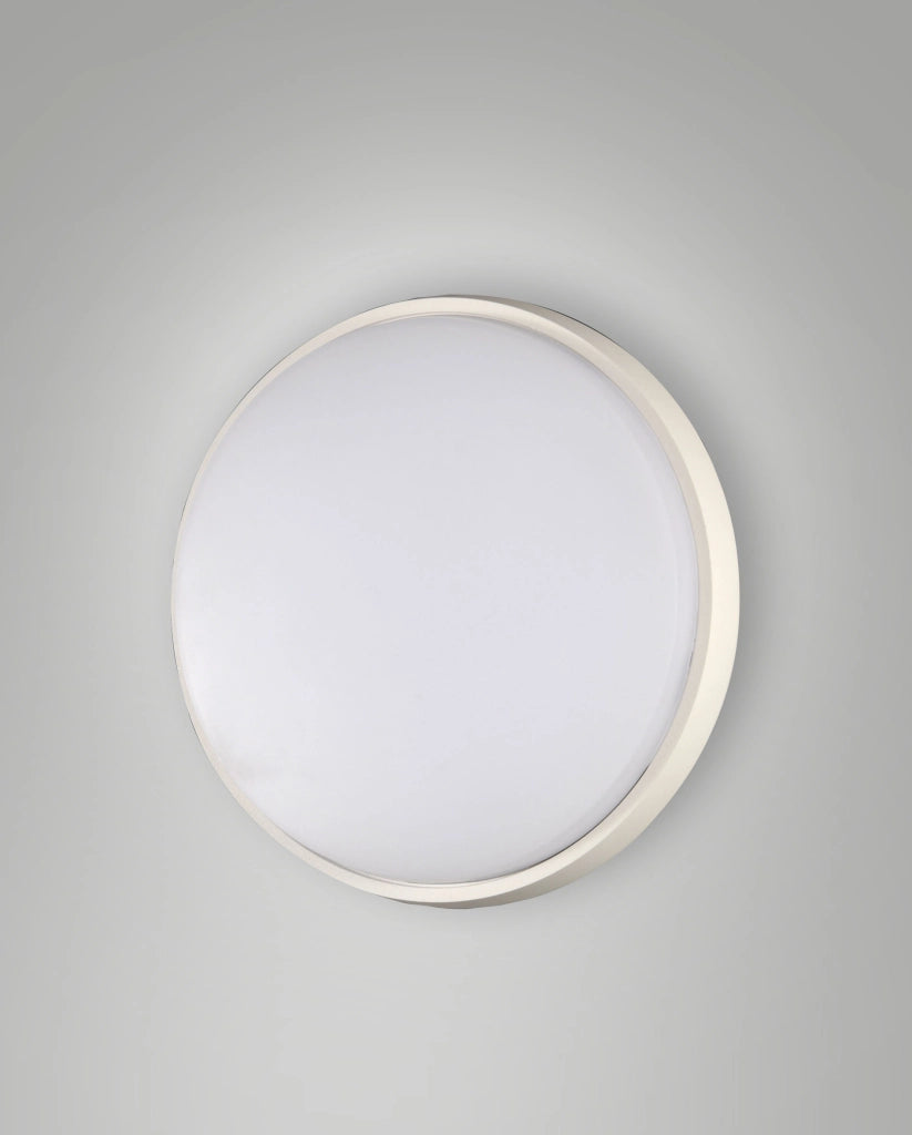 Olly Plafoniera LED Moderna Rotonda IP54 23W 2700lm 3000K Bianco Struttura in Metallo e Policarbonato Ø240mm Codice Articolo 3315-61-102