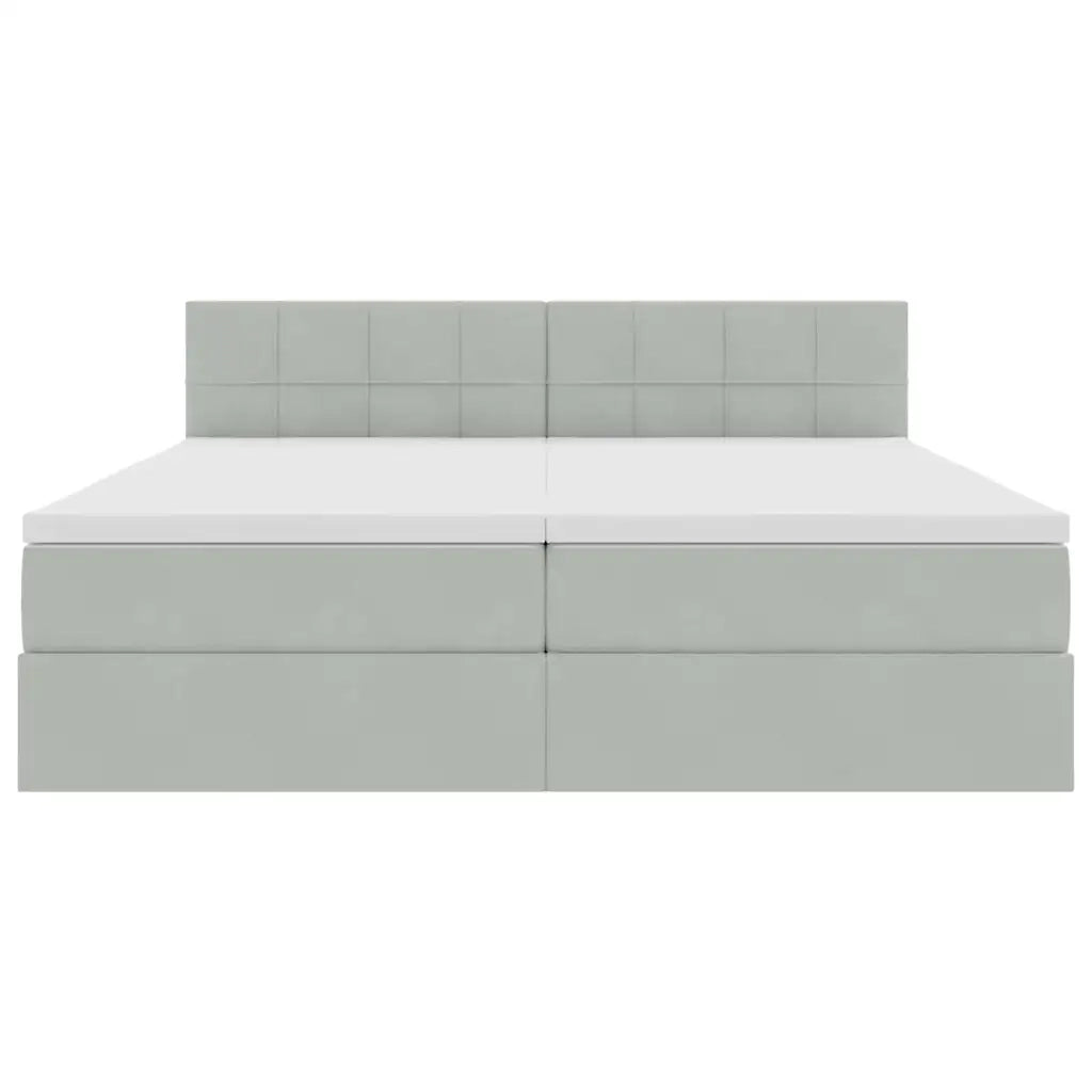 Letto con Contenitore con materasso Grigio chiaro 100 x 200 cm 3370979
