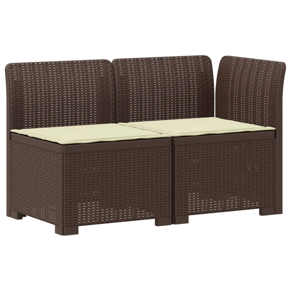 Divano da esterno-Divano da Giardino a 2 Posti con Cuscini Aspetto Rattan PP 391134