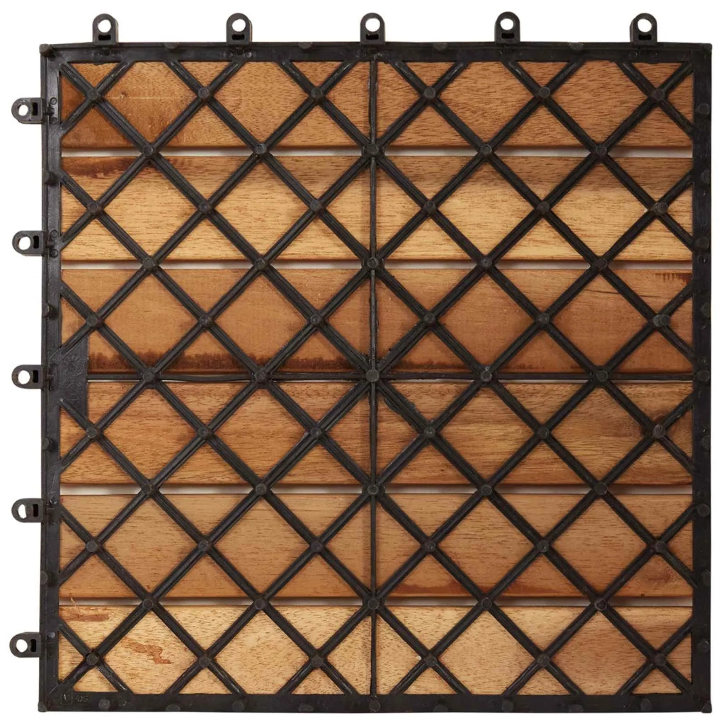 Piastrella per Decking 30 pcs Marrone 30 x 30 cm 3444688