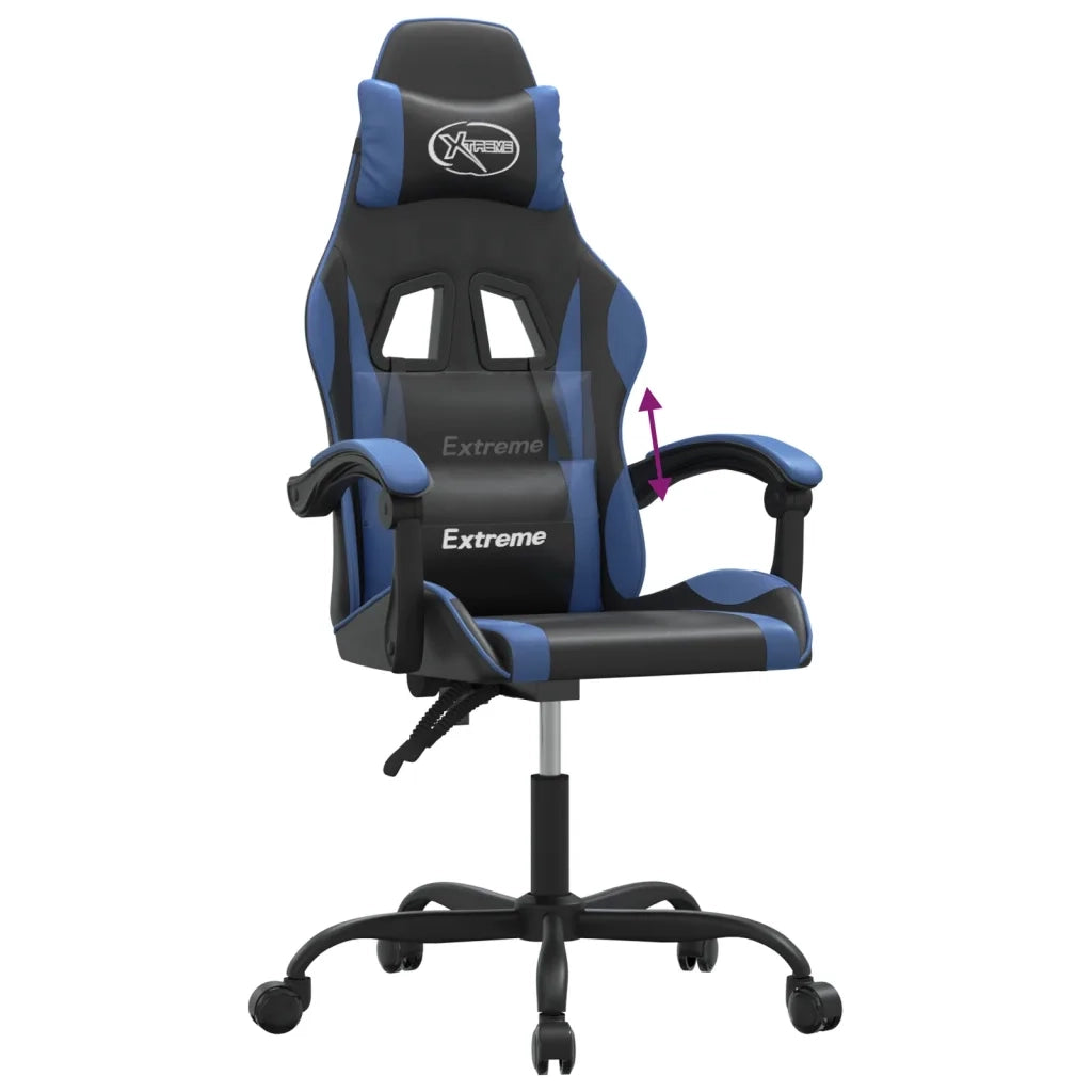 Sedia da Gaming Nera e Blu in Similpelle 3143866