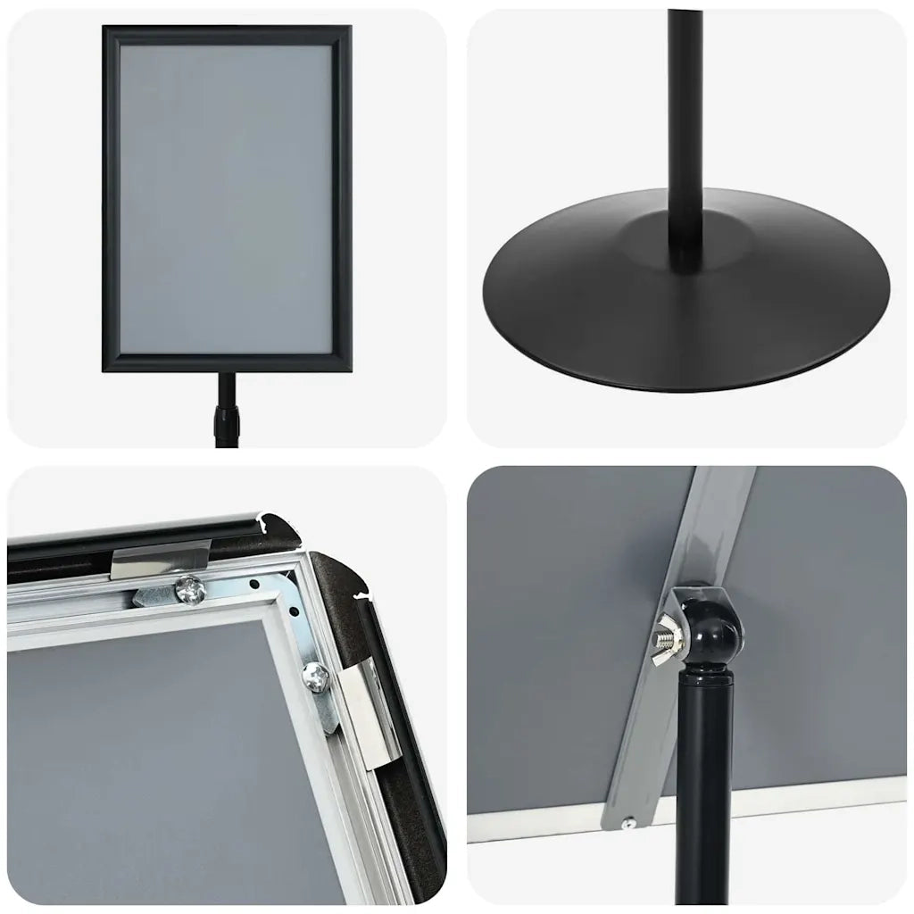 Supporto Poster a Piedistallo Argento a3 PVC e Acciaio 42020975