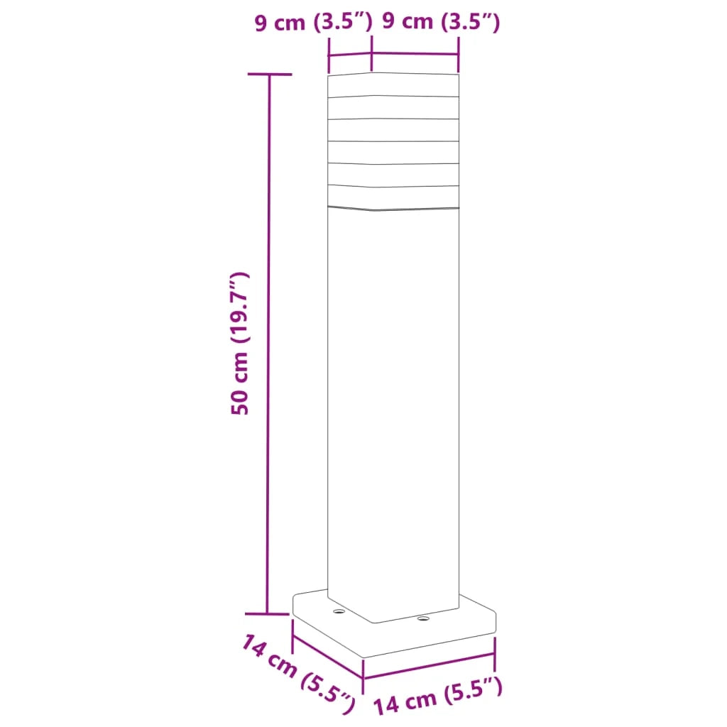 Lampada da terra per esterni in alluminio nero 50 cm codice 02_0042508