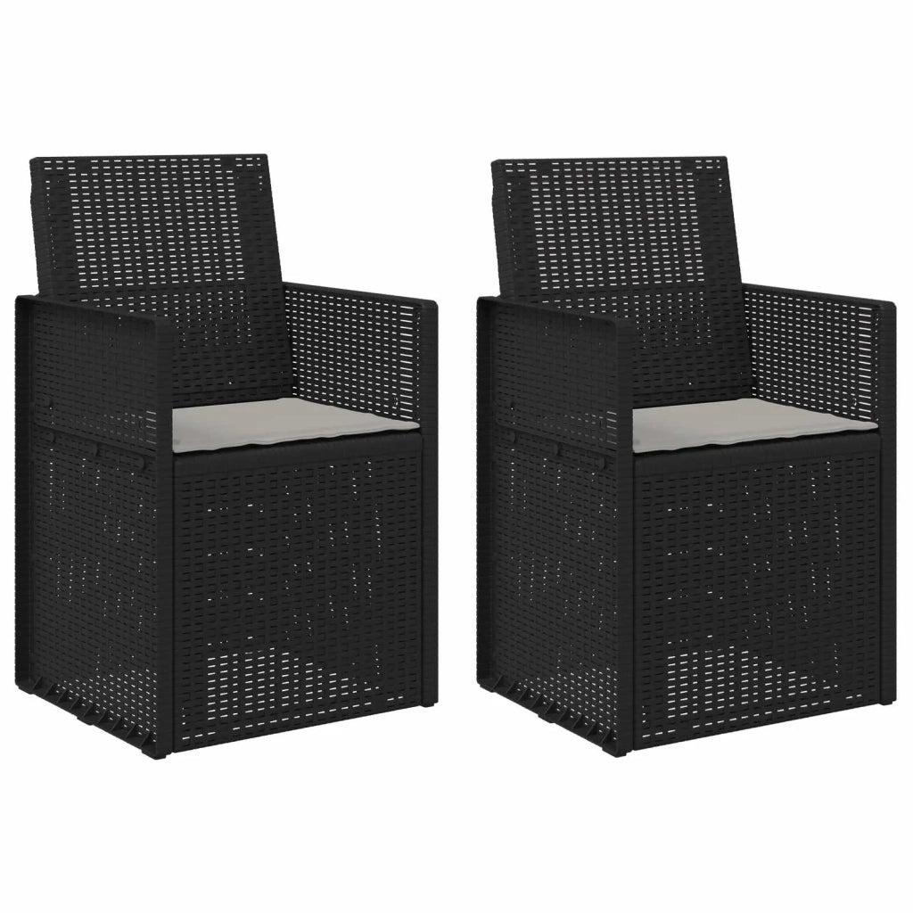 Sedie da pranzo da giardino 2 pcs Antracite e Grigio chiaro PP 899984