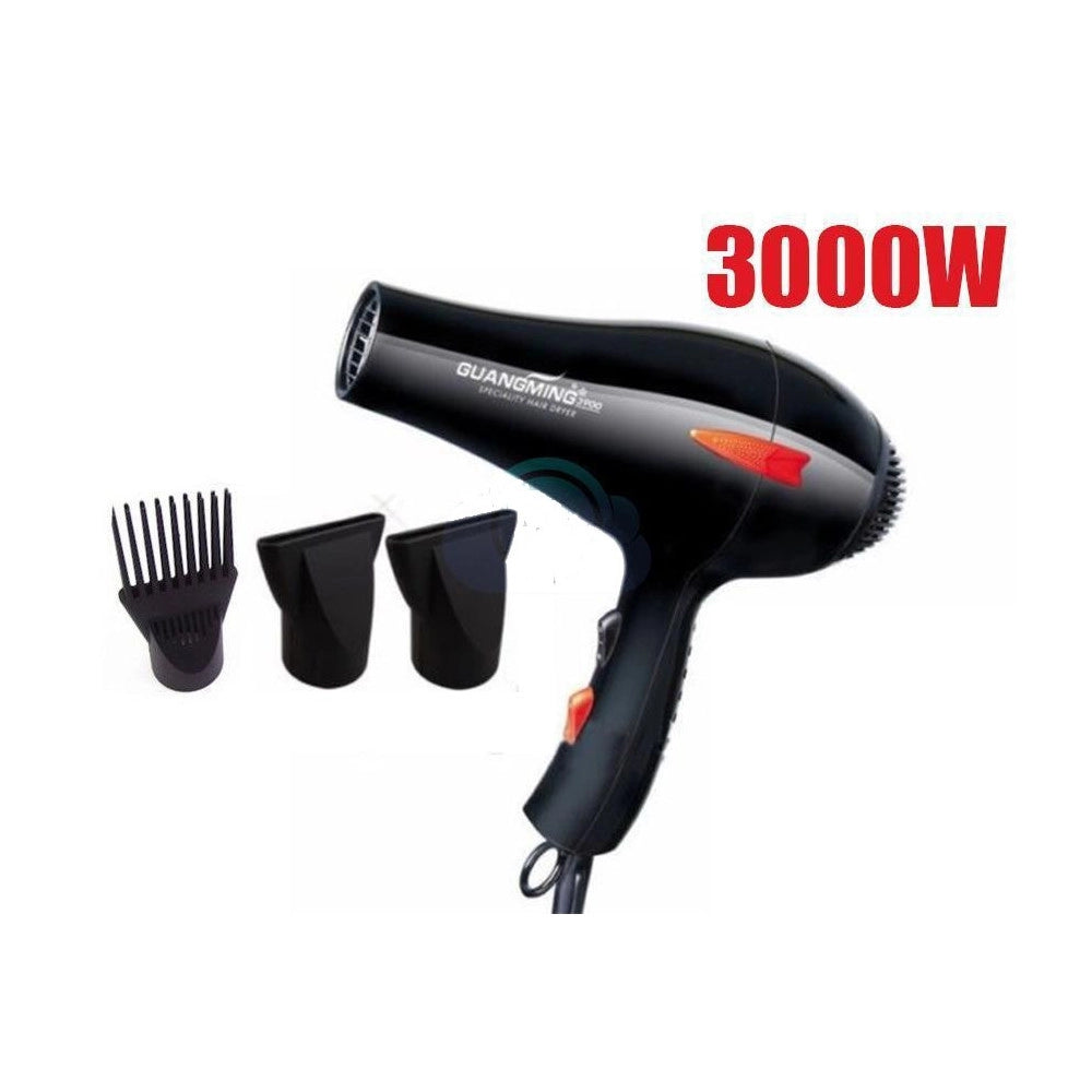 Trade Shop - Asciugacapelli Phon Professionale 3000w Triplo Diffusore A Pettine Per Capelli -