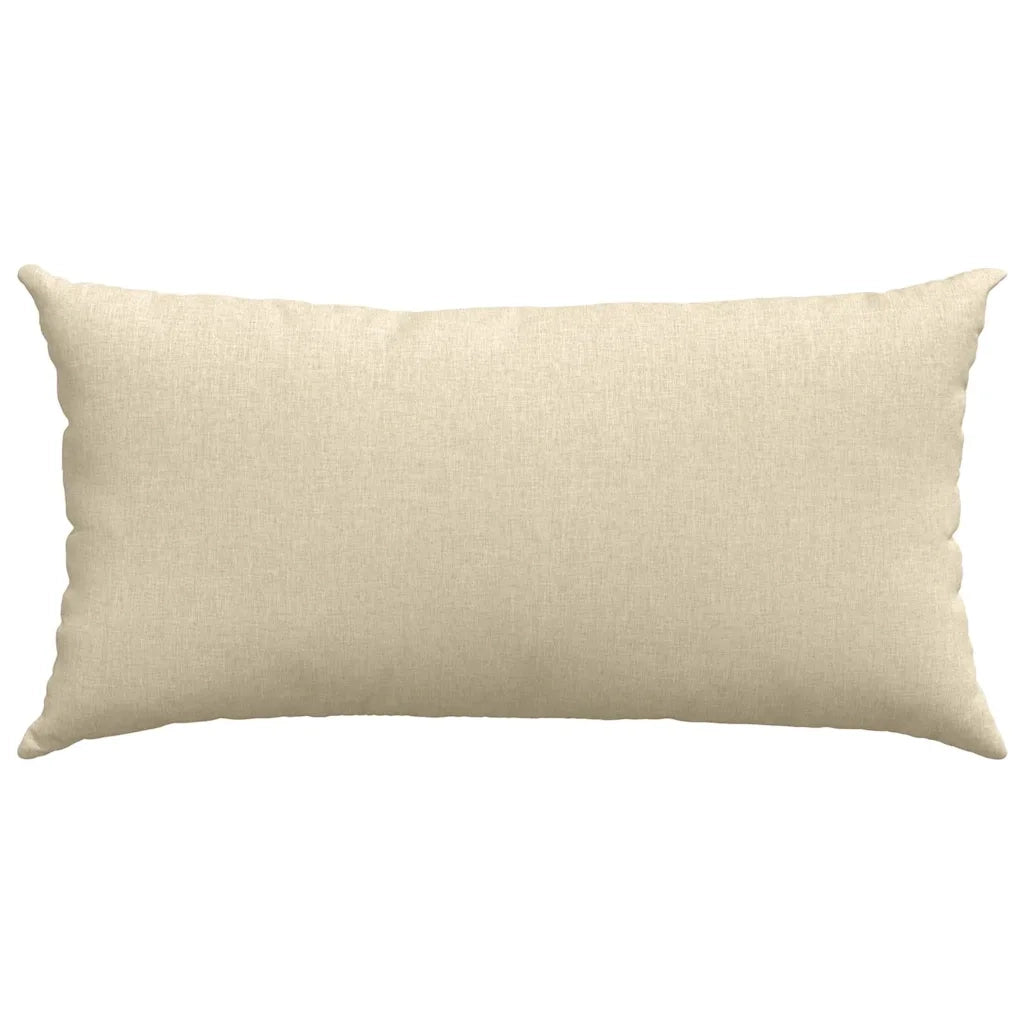 Cuscini da Divano 2 pz | Cuscini per sedie Crema 80 x 40 cm Tessuto