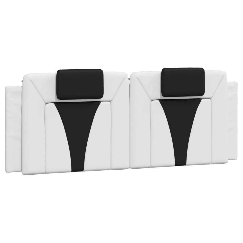 Letto Viana con Materasso Bianco e Nero 140x200 cm in Similpelle