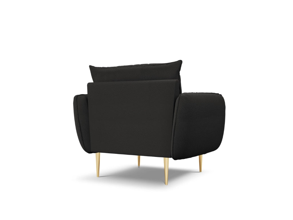 Cosmopolitan Design - Poltrona "Vienna" in bouclé nero 
