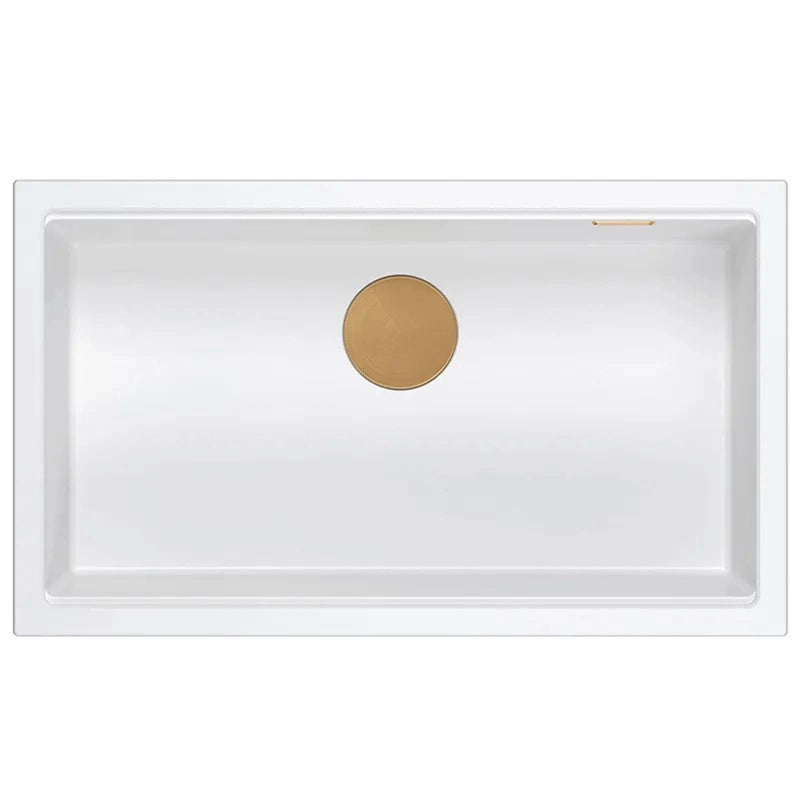 Lavello In Granito Logan 110 White Tappo oro