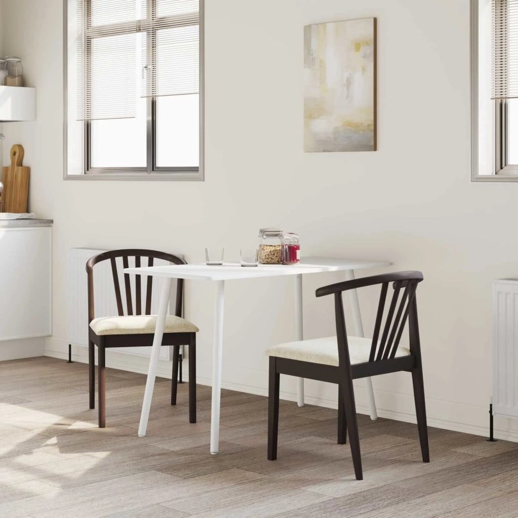 Sedia da pranzo 2 pcs Marrone chiaro e chiaro 42020393