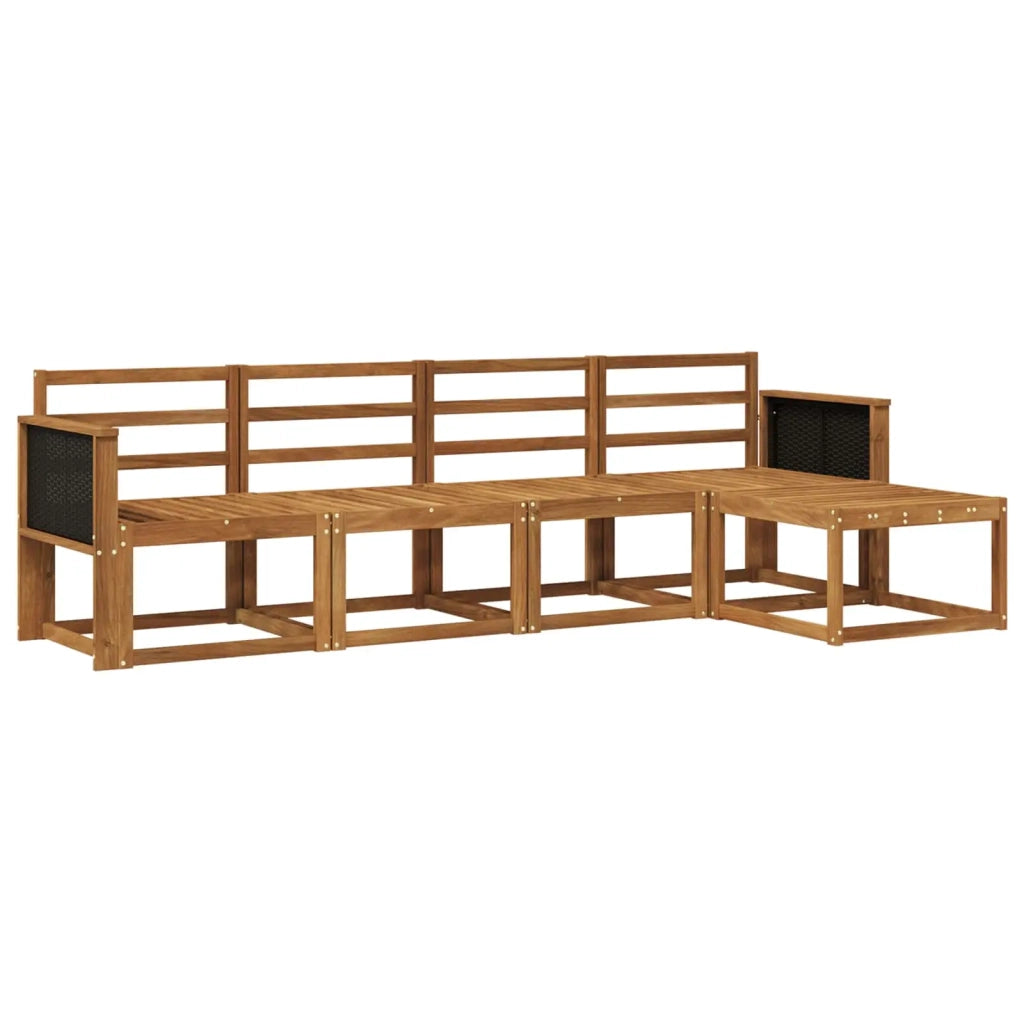Set di divani da esterno 5 pcs Naturale