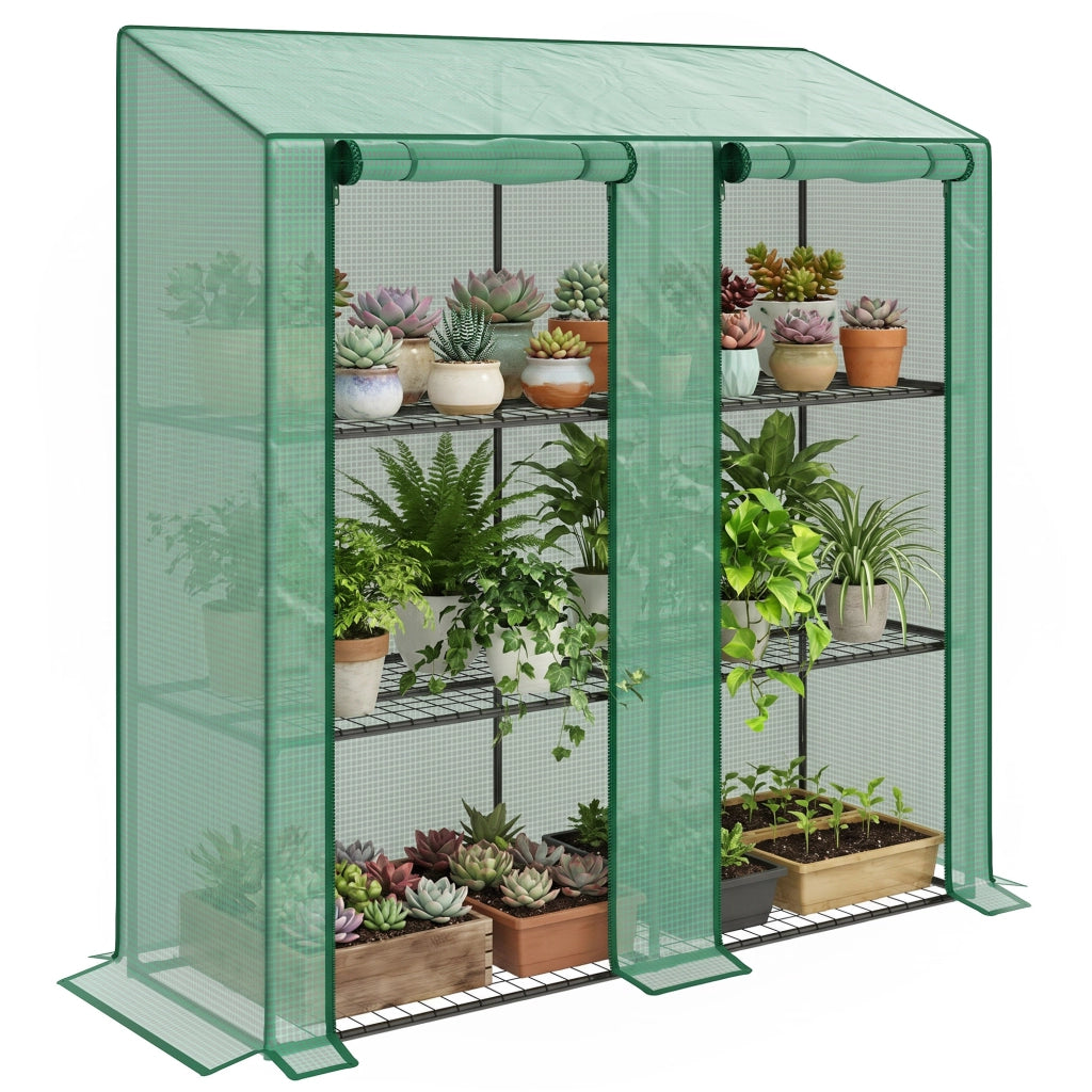 Serra da balcone 3 piani 6 ripiani ¨C Minimal ¨C verde plastica