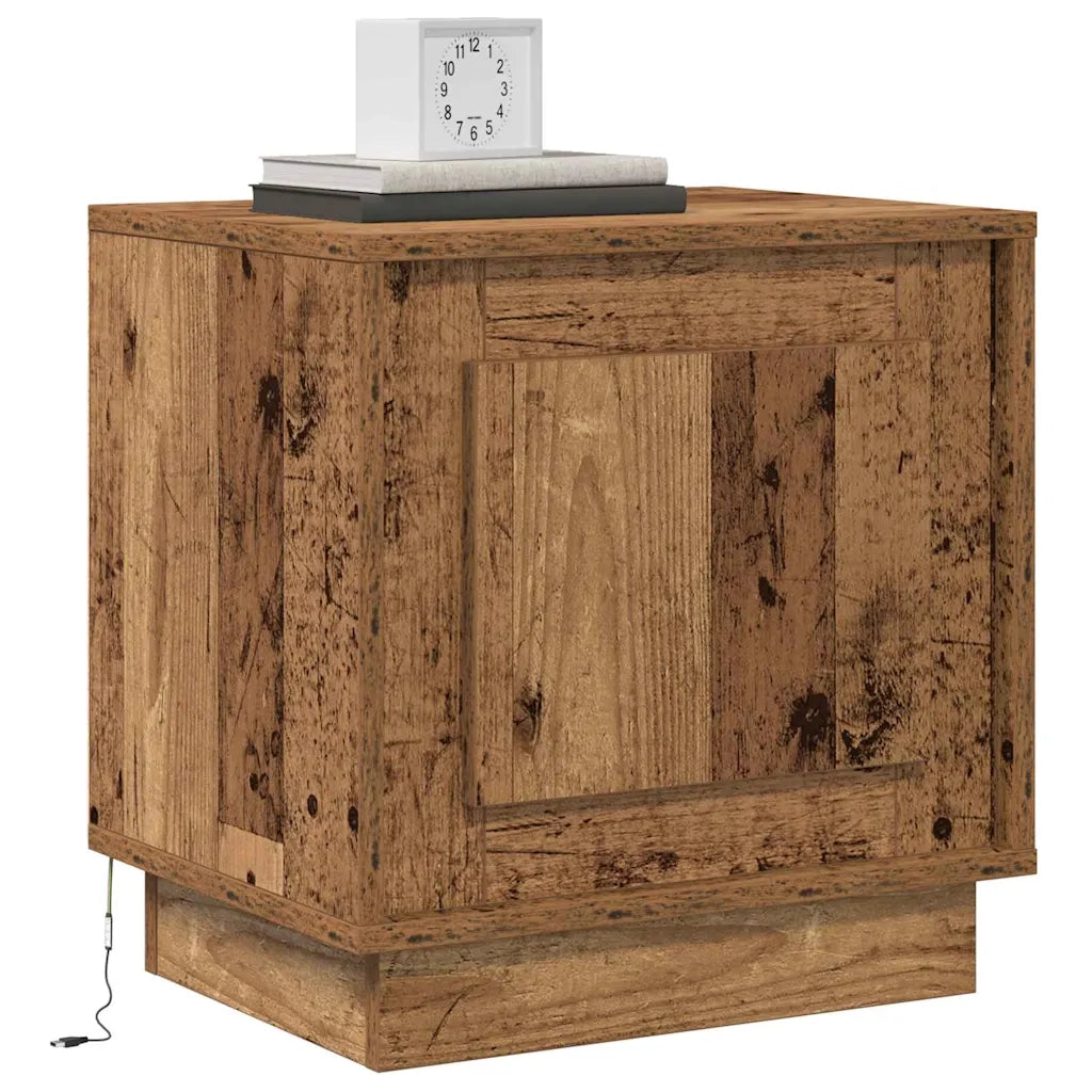 Set di 2 Comodini | Armadio da Notte | Mobiletto da notte Legno vecchio 44 x 34,5 x 45 cm