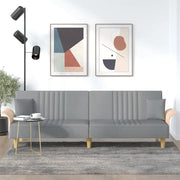 Divano Letto con Braccioli-Sofa Letto-Daybed Grigio Chiaro in Tessuto