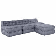 Unità di Divano Modulare 4 pcs Grigio Tessuto 3315094