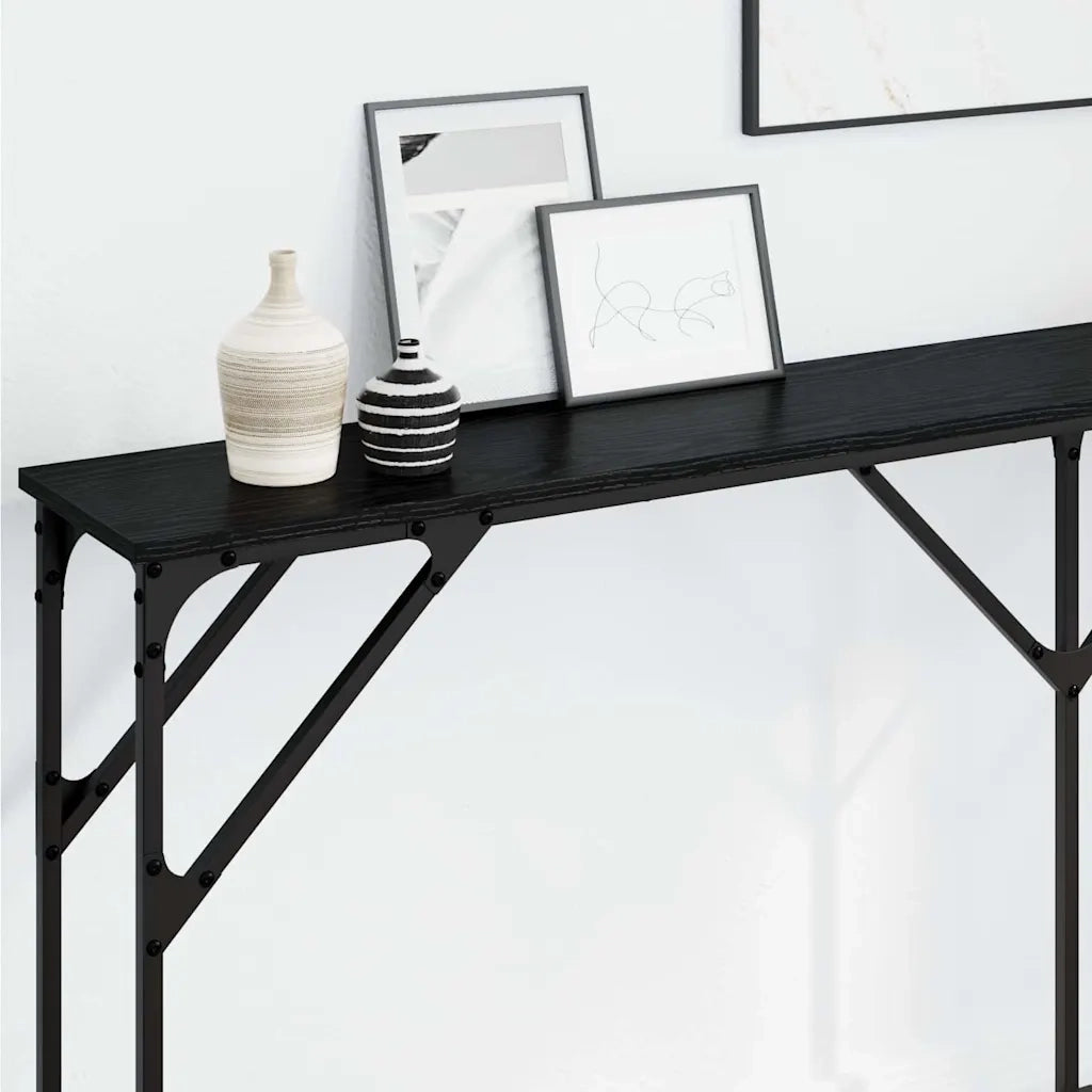 Tavolo Consolle | Tavolo d'Ingresso Rovere nero 180 x 23 x 75 cm