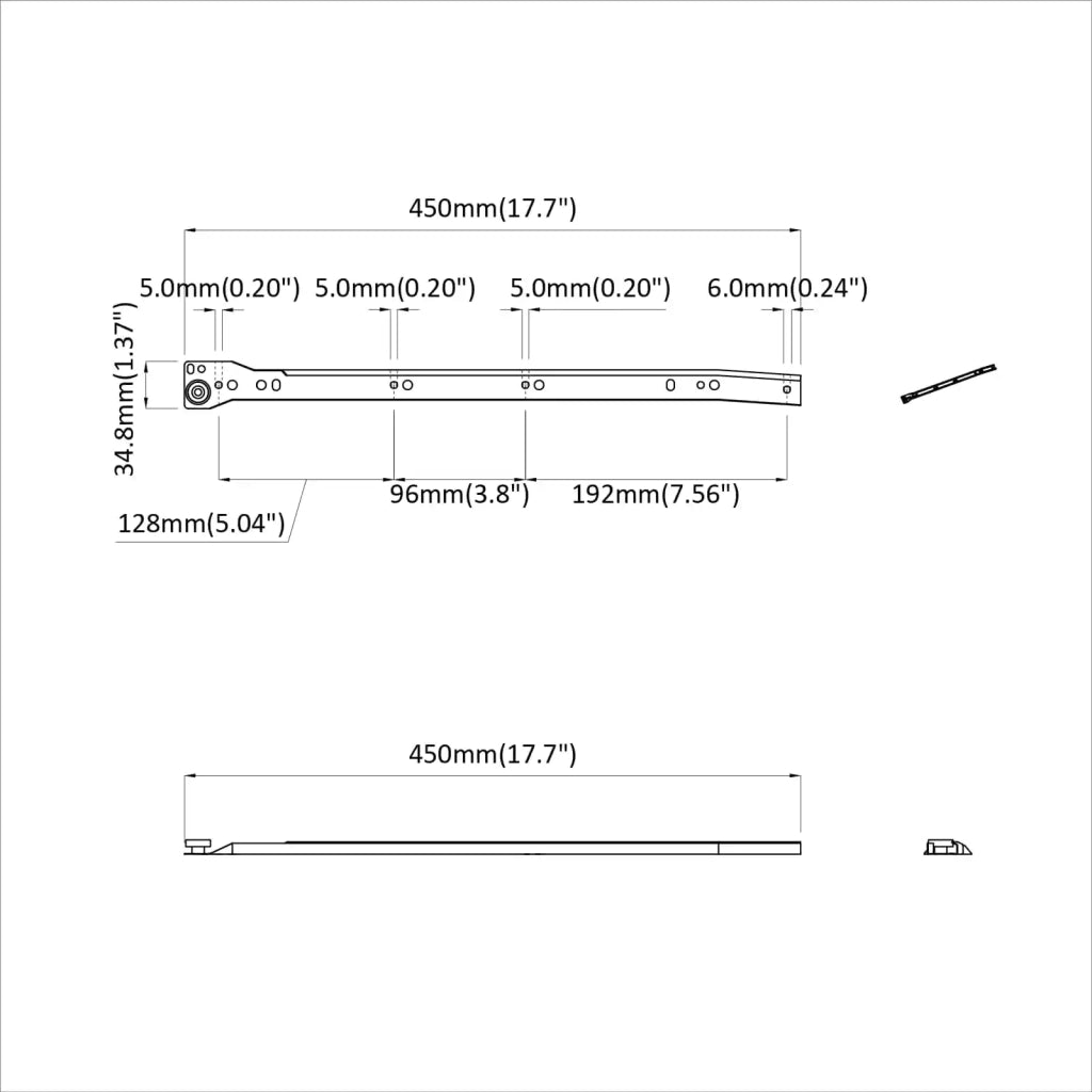 Scorrevole per cassetti 49 pcs Bianco Acciaio 864661