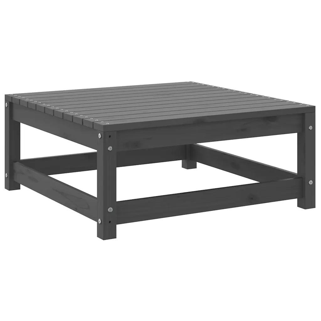 Poggiapiedi da Giardino con Cuscini 2 pz Bianchi in Legno Pino CFW4793550