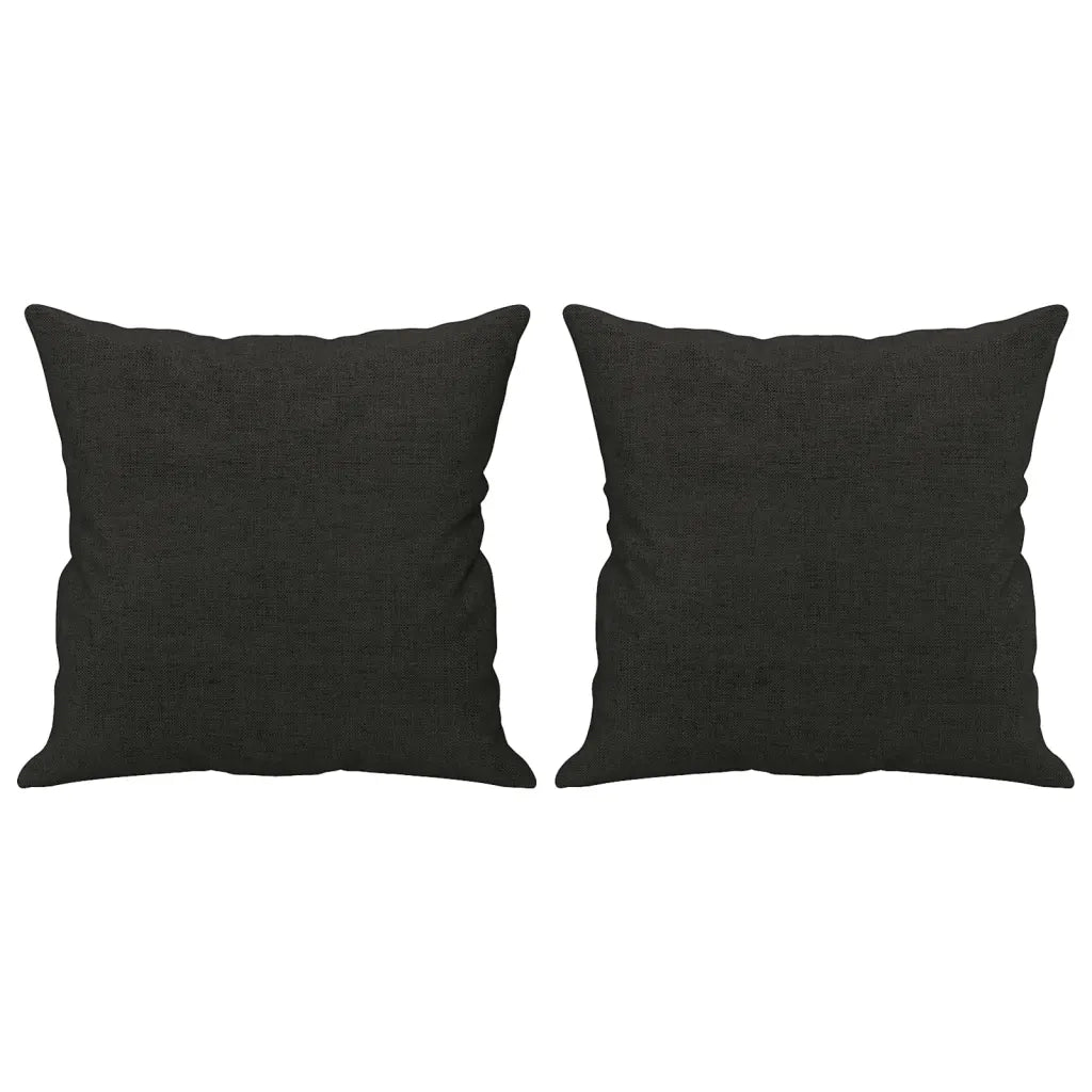 Set Divani 4 pz con Cuscini Nero in Tessuto 3202082