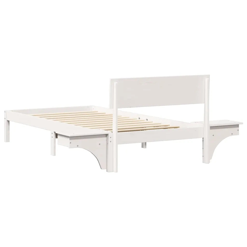 Struttura del letto Bianco 100 x 200 cm Pino massello 873461