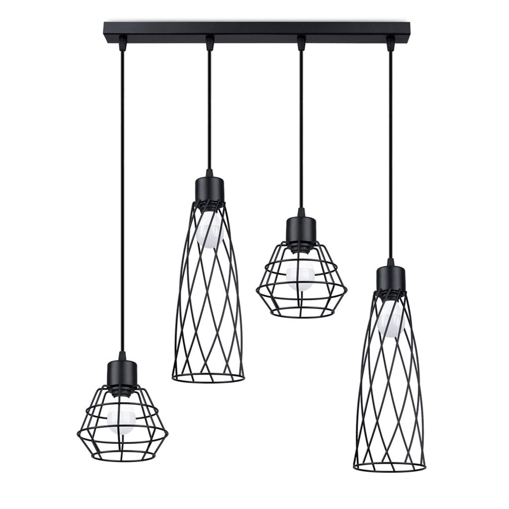 Lampada a sospensione SUBA 4L nero