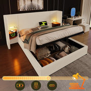 letto imbottito corduroy beige 160 x 200 cm