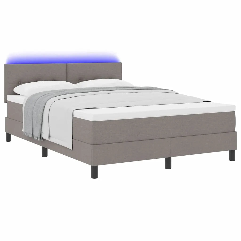 Letto a molle con materasso con led Talpa 140 x 190 cm Tessuto