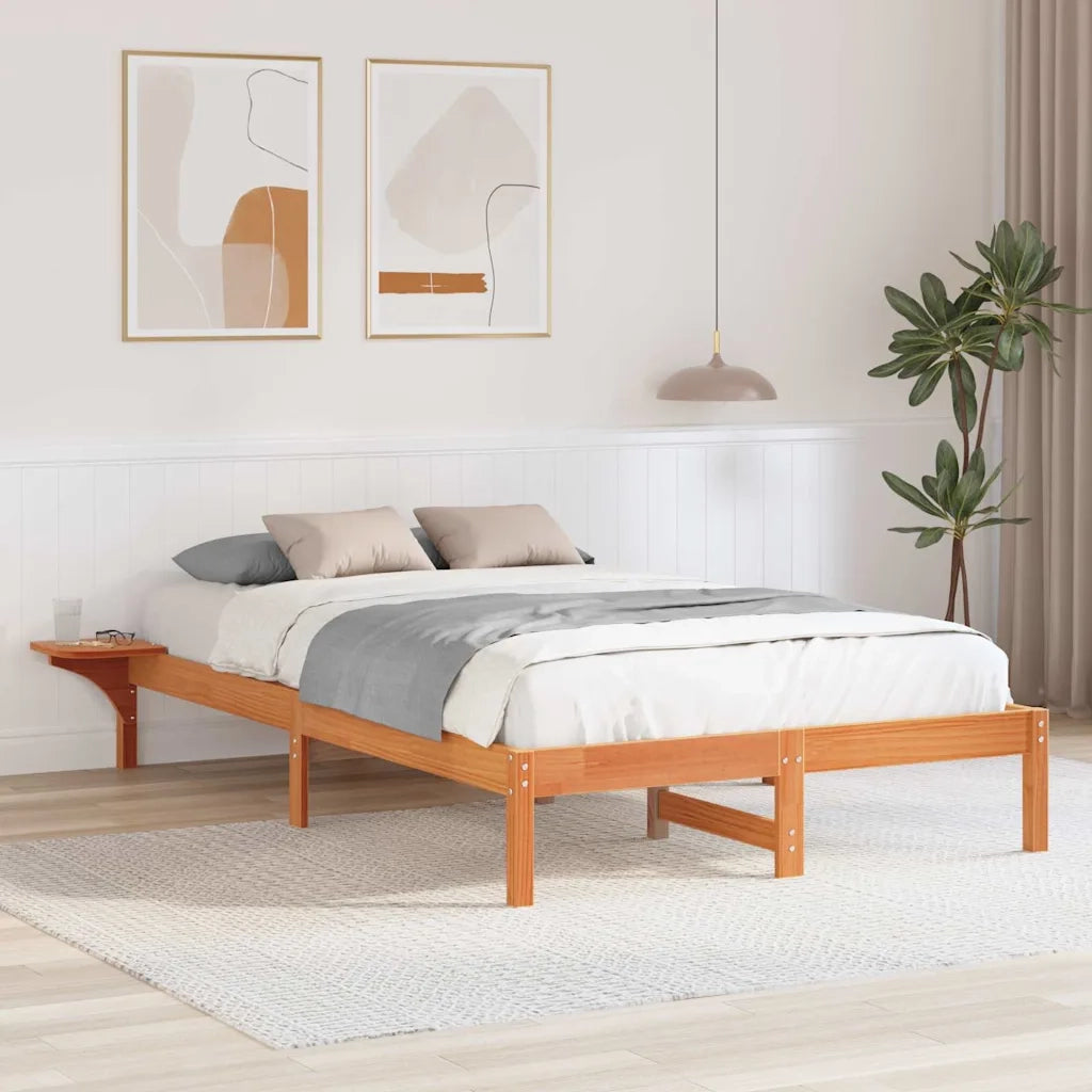 Struttura del letto Marrone cerato 120 x 190 cm Pino massello 873201