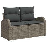 Set Divano da Giardino con cuscino 6 pcs Grigio polyrattan