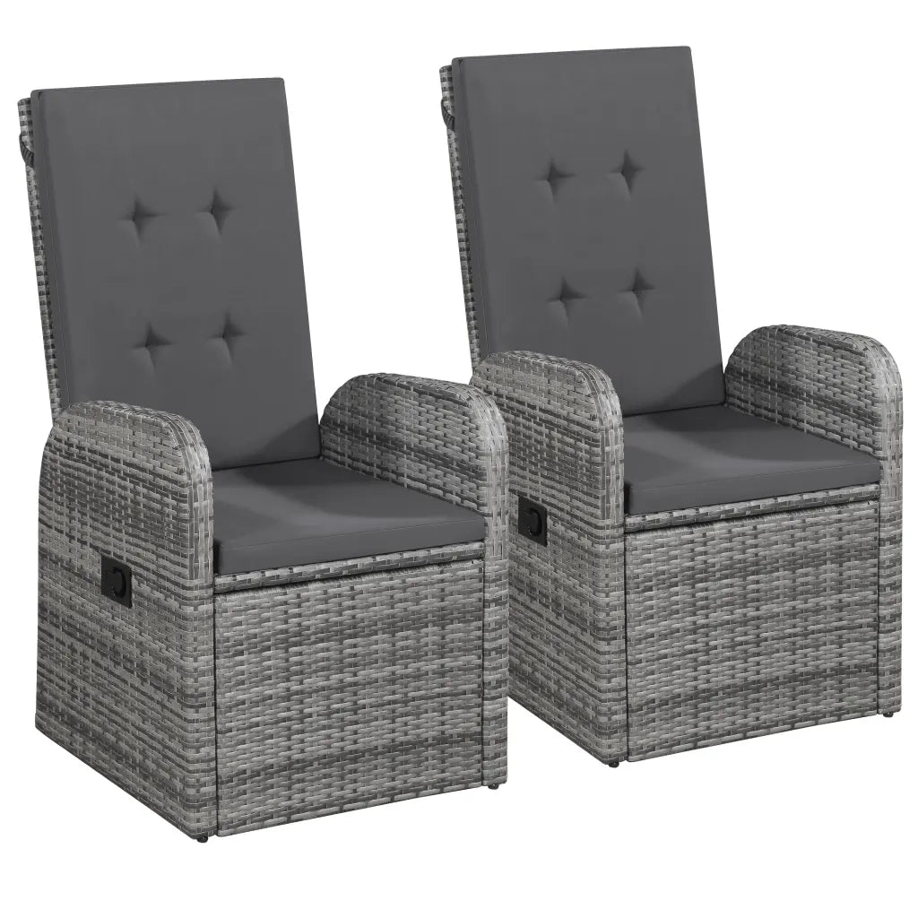 Set da Pranzo da Giardino 5 pz con Cuscini Grigio 3099474