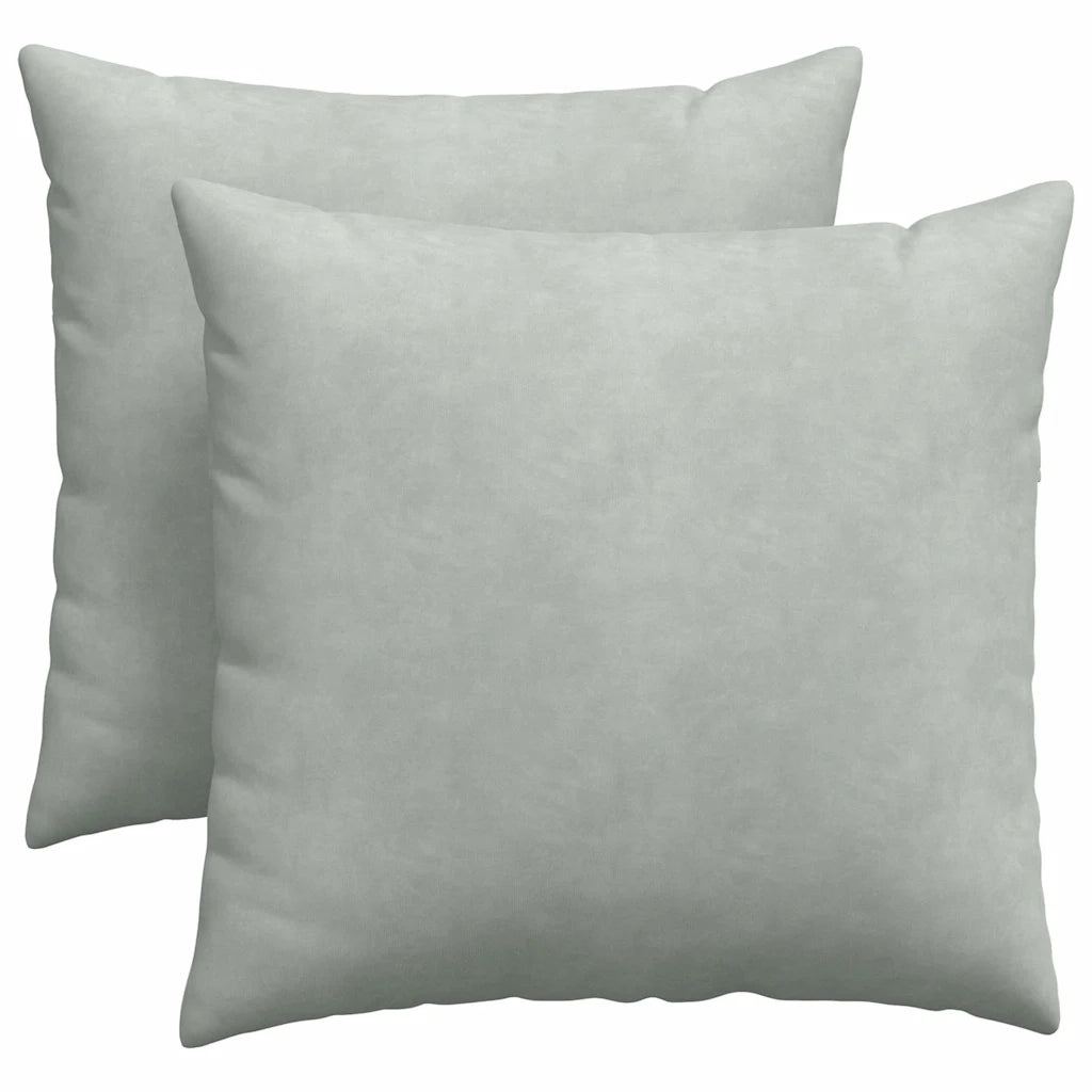 Cuscini da Divano 2 pz-Set di 2 Cuscini per Sofa Grigio chiaro 45 x 45 cm 388242