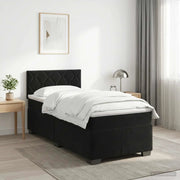 Letto box spring con materasso Nero 80 x 200 cm Velluto 3450610
