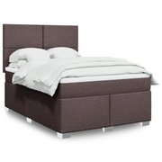 Giroletto a Molle con Materasso Marrone Scuro 160x200cm Tessuto 3290535