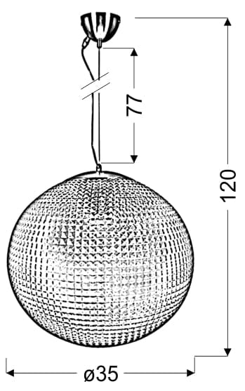 Lampada a sospensione Candellux Lucida vetro Ø35 E27