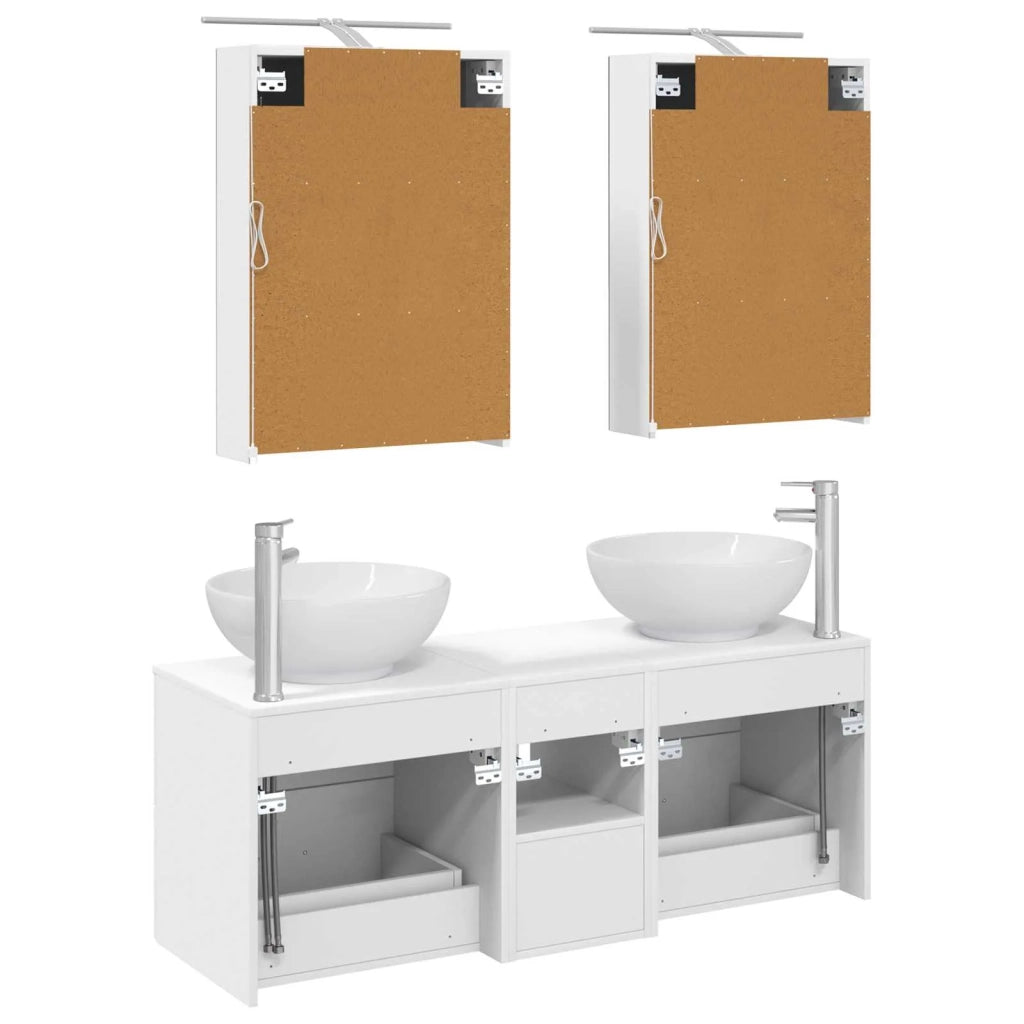 Set di mobili per il bagno 5 pz Bianco 3406951