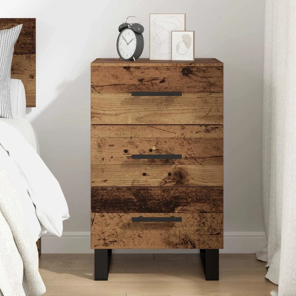 Armadio da Notte con cassetto Legno vecchio 40 x 40 x 66 cm 882143