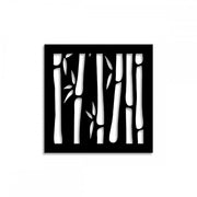 BAMBU - Pannello in PVC traforato - Parasole Misura: 73x73 cm, Colore: nero